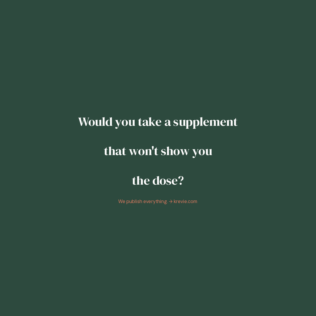 How to read a supplement label: a research-led guide