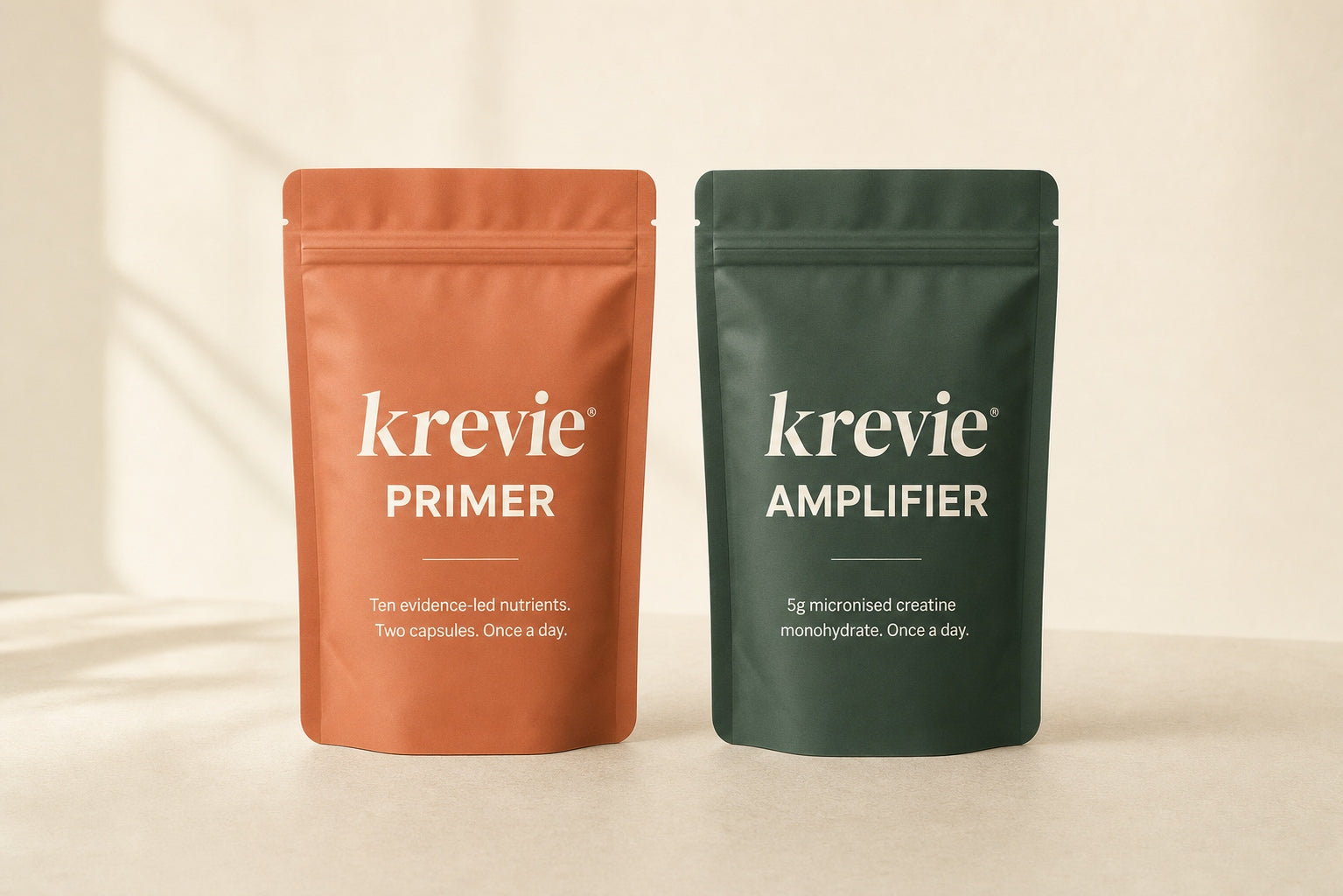 Krevie products in a clean routine setting